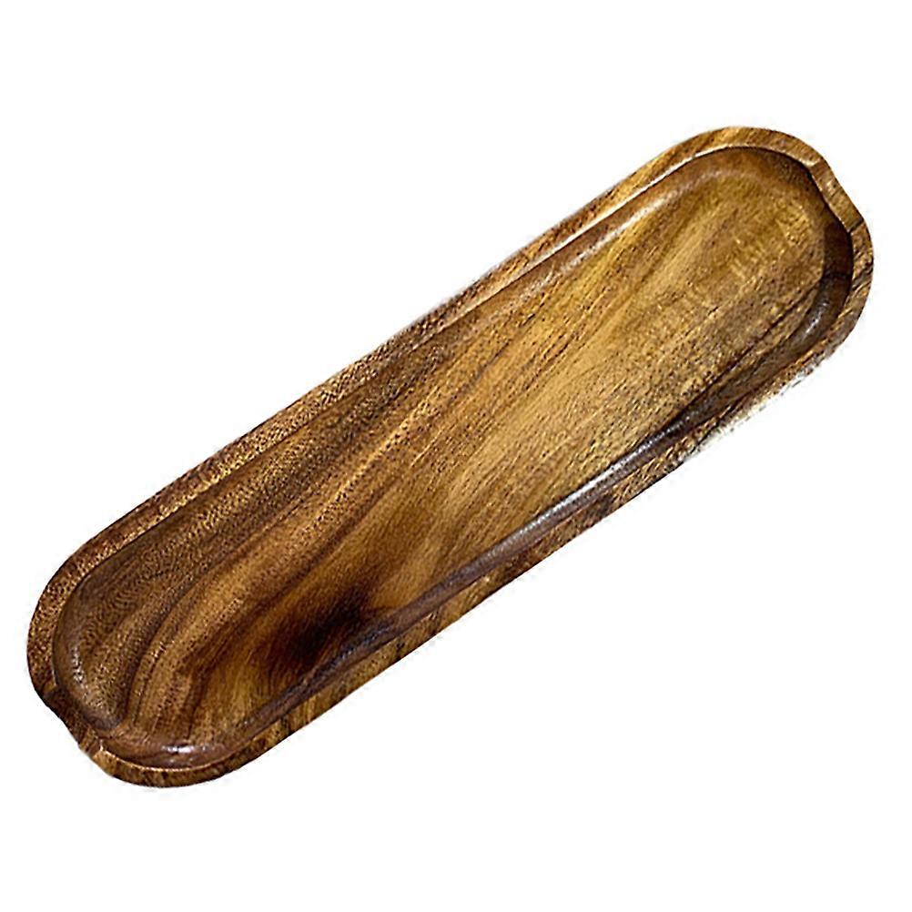 1 Pc Simple Wooden Sushi Tray for Practical Food Dumplings and Dessert Holding