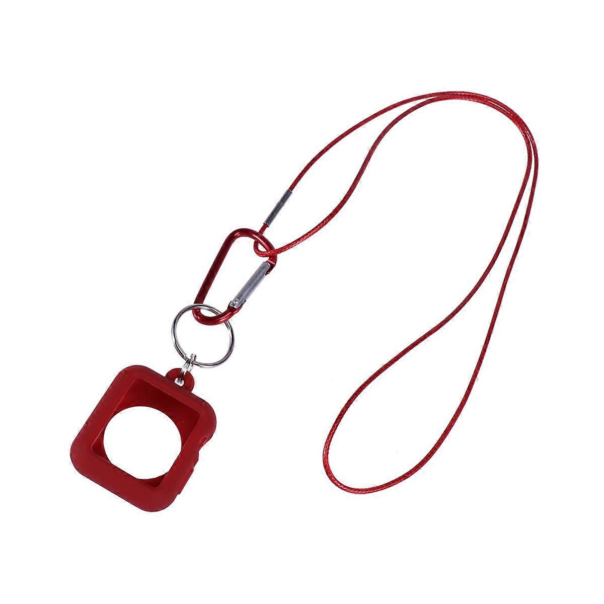 Lightweight Red Silicone Protective Pendant Case for Watch Series   Full Side and Corner Protection with Easy Access to Buttons and Sensors