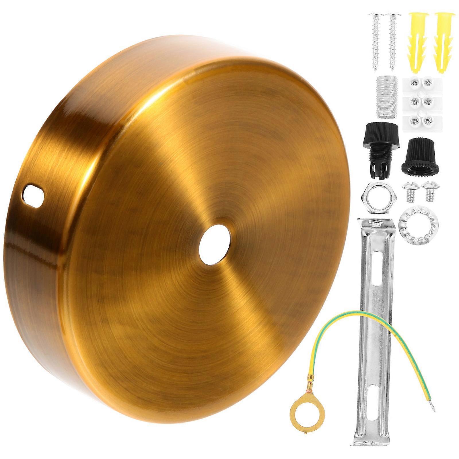 Ceiling Cover Plate Ceiling Light Fitting Accessories Design Lamp Fixture Metal Plating 1Set