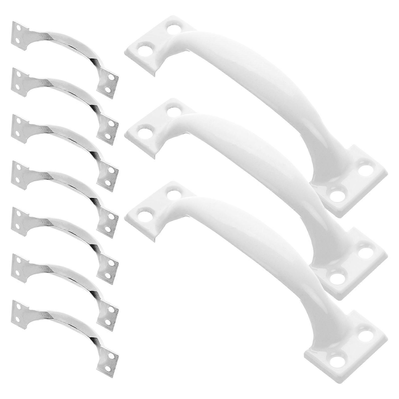 Vintage Iron Door Pull Handle Decorative Metal Cabinet Gate Garage Door Hardware Durable Stylish Home Renovation Screws Included