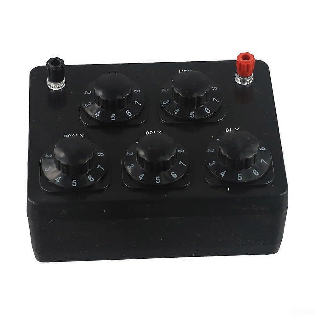 Variable resistance box with a range up to 9999.9 ohms, a tool for measuring unknown resistances.