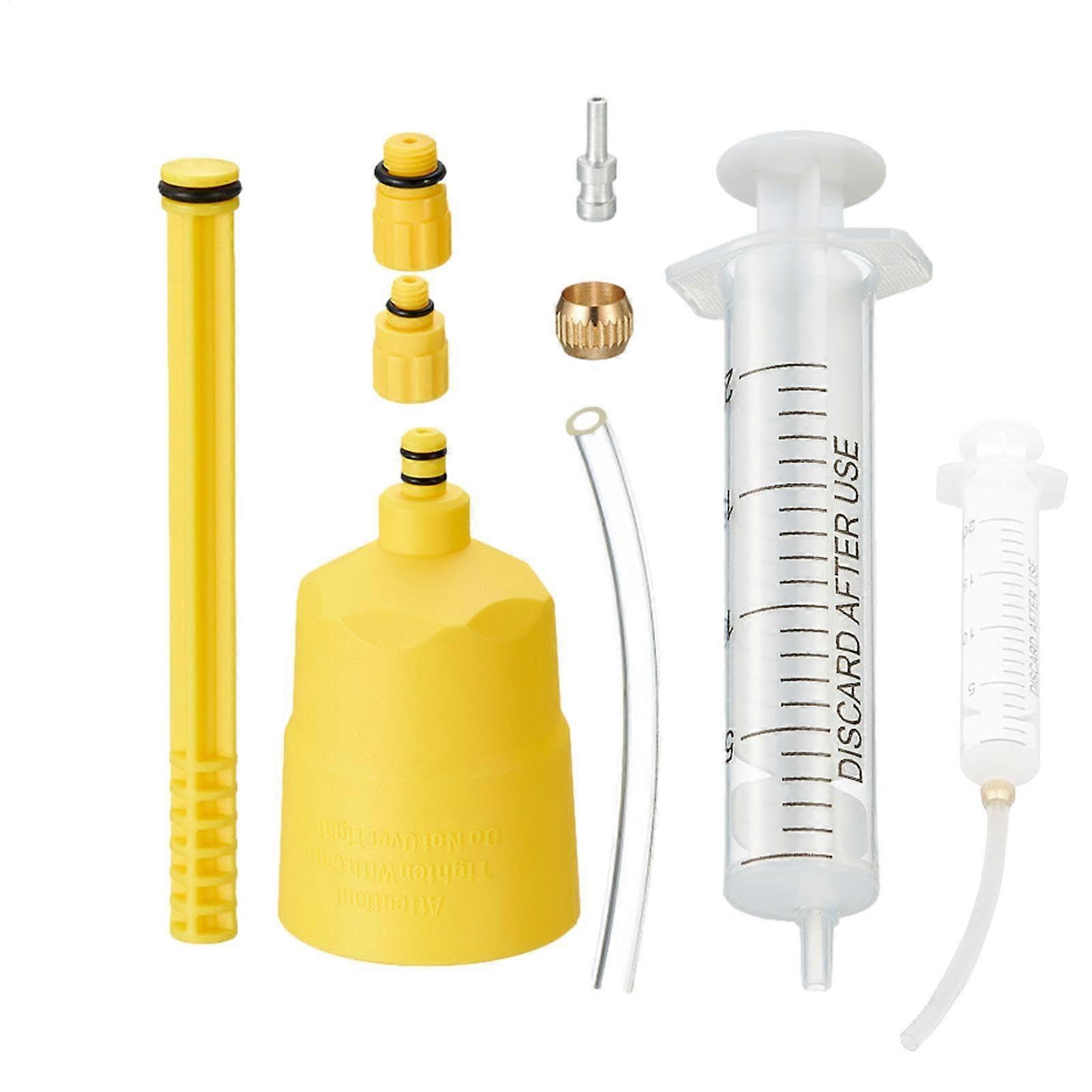 Hydraulic Brake Bleed Kit For Bikes - All-In-One Bleeder Tool Set With Oil Service Maintenance - Durable - Universal Fit