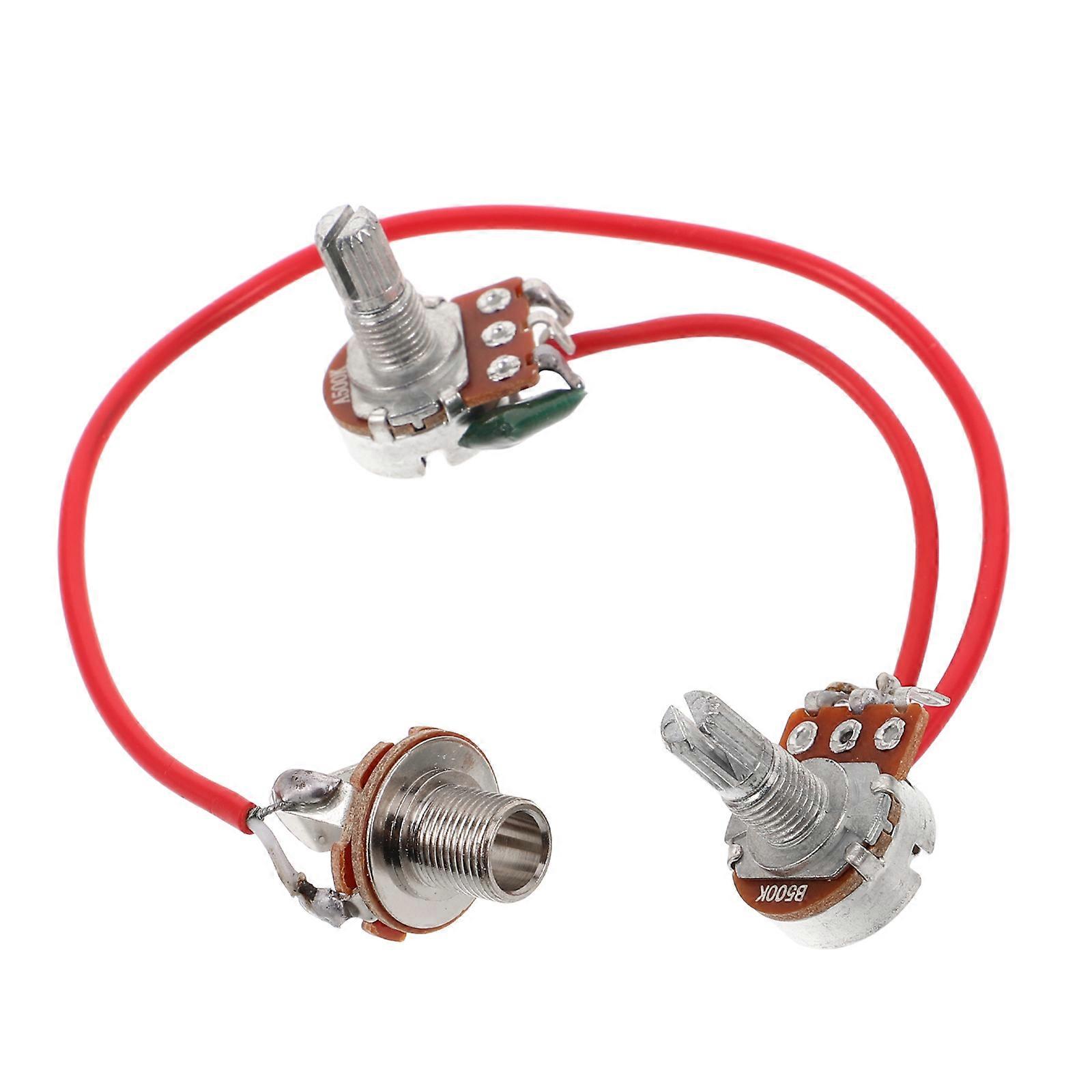 Electric Guitar Wiring Harness with Pots, Switch, Metal Jack for Stable Sound Control and Easy Installation