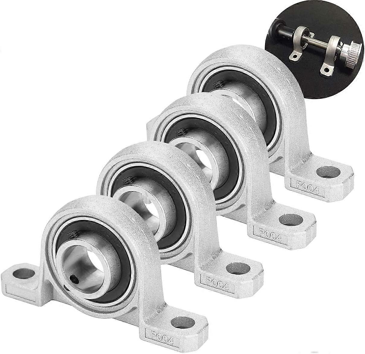 4er Pack Kugellager, 20mm Stehlager, Kugellager Flanschbohrung Selbsttragend montiert Selbstjustierer ZeGoods