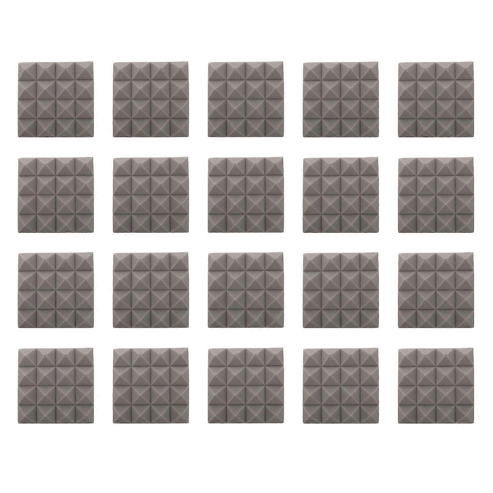 Sound Proof Panels with Material for Home Use Grey 22 Pieces