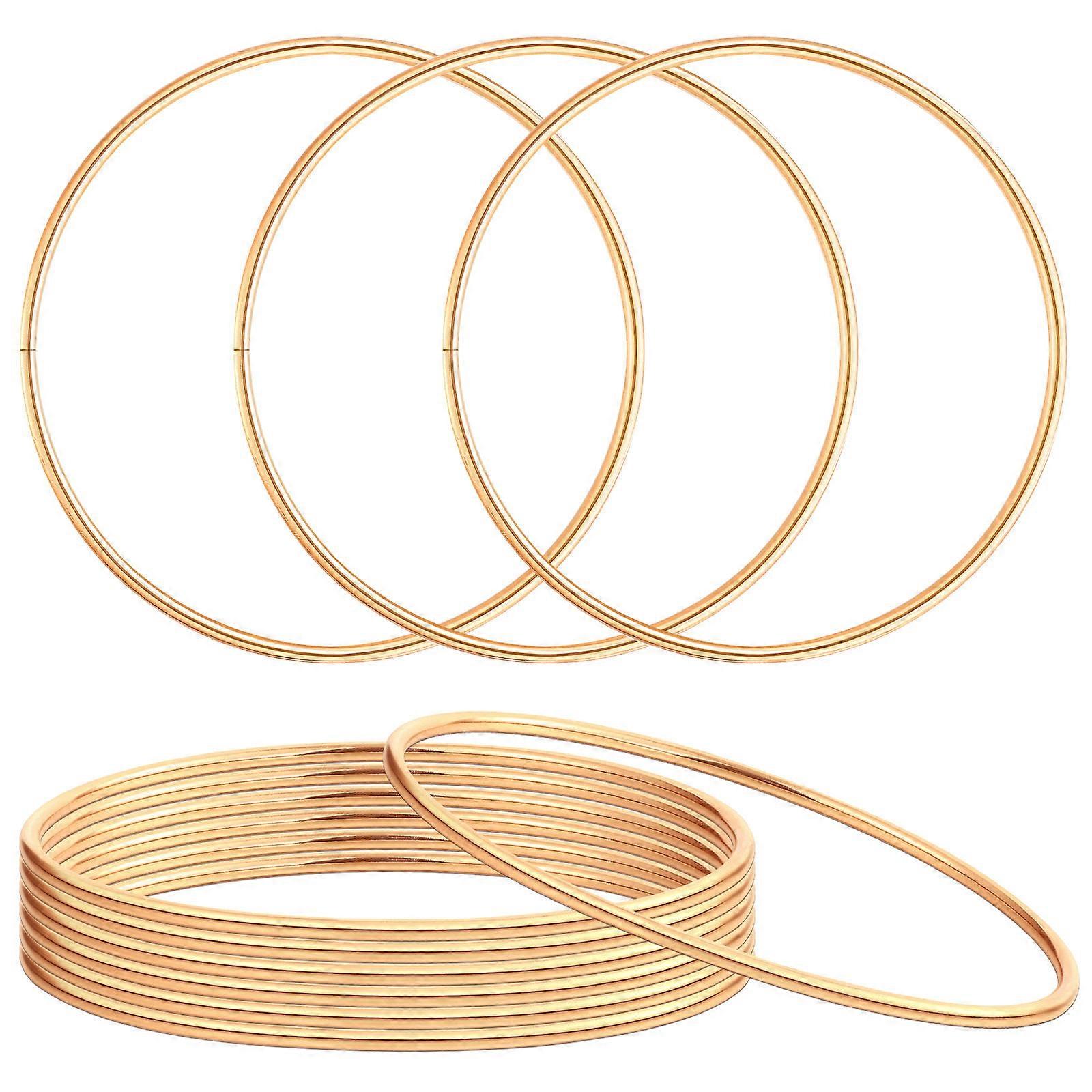 Round Metal Hoop Simple Dreamcatcher Components Metal Macrame Rings for Craft Projects 10Pack