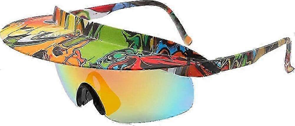 Bisiklet Gözlükleri, Tek Parça Vizörlü Ağızlı Güneş Gözlükleri, Dış Mekan Büyük Boy Güneş Gözlükleri, Polarize Spor Güneş Gözlükleri