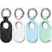 for Samsung Galaxy SmartTag2 Case, 4pcs Protective Silicone Case for Galaxy Smart Tag 2 with Key Rin