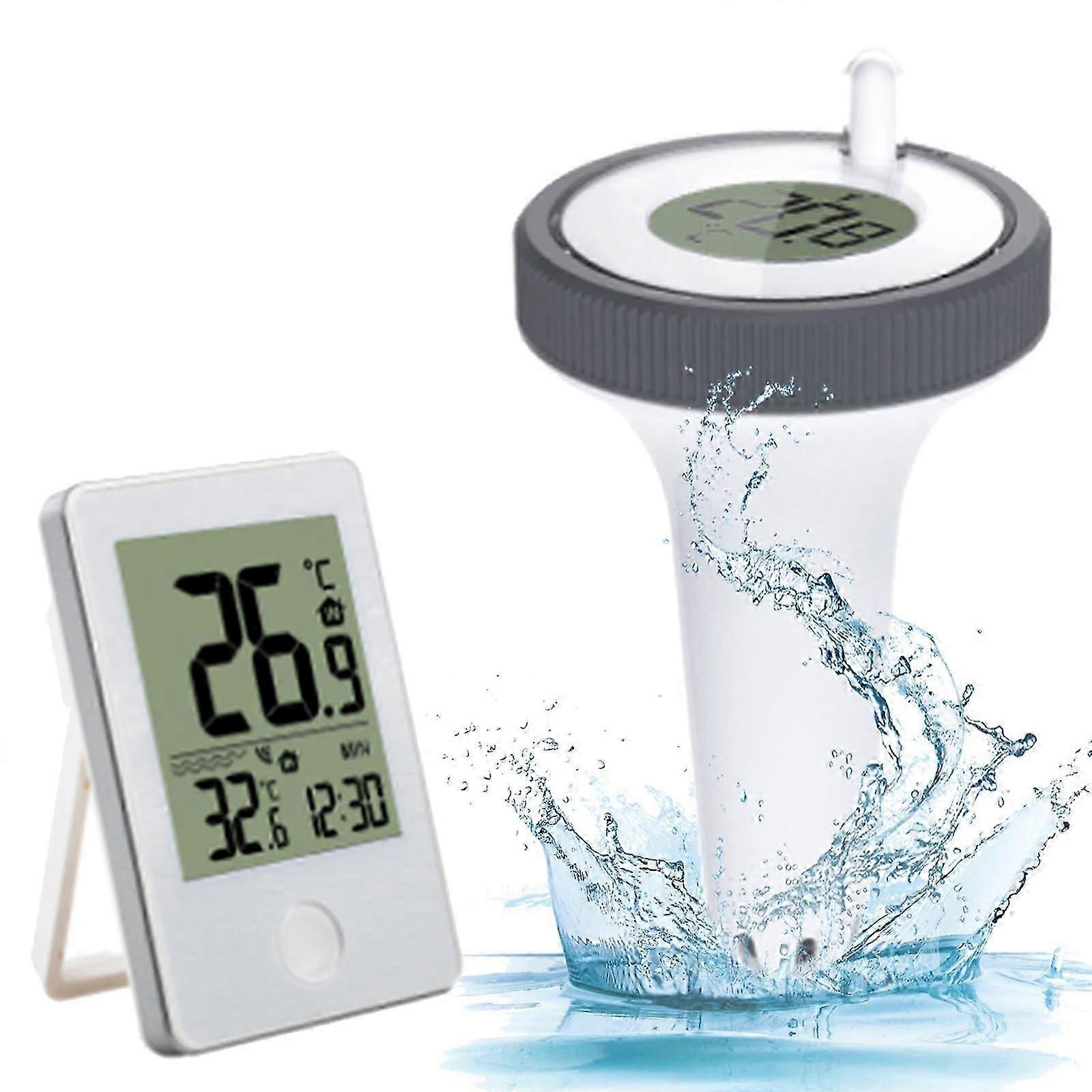 Digitales drahtloses Schwimmbadthermometer, Wassertemperaturthermometer, Innenmonitor