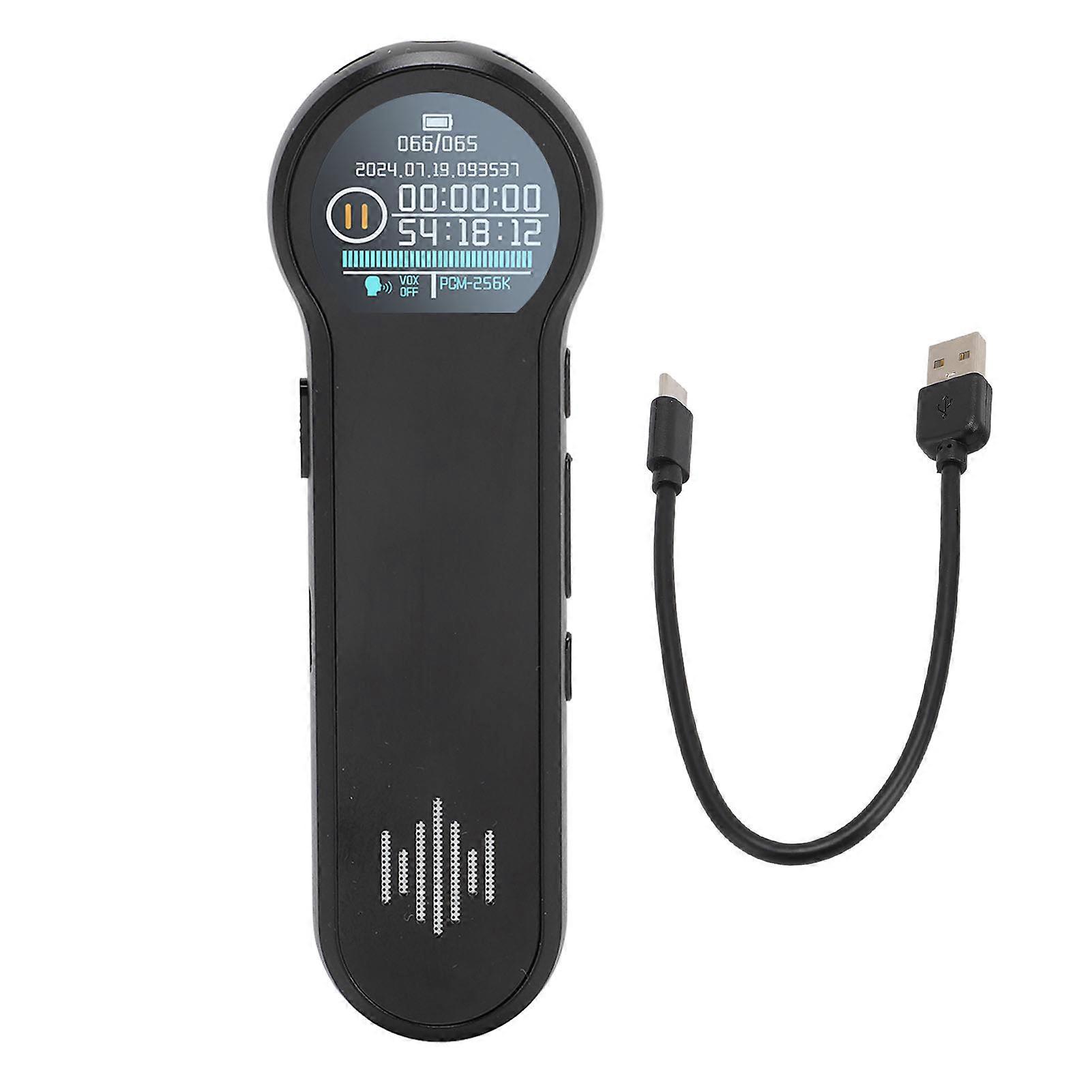 16G Voice Recorder with Screen, 360° HD Noise Cancelling, One Click Save, Long Battery