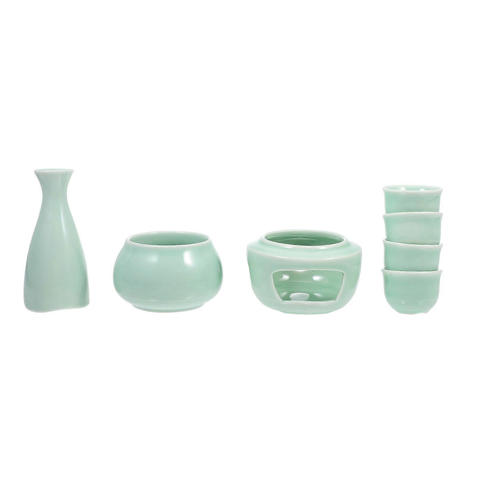 Ceramic Sake Serving Set with Warmer and Cups – Traditional Japanese Design for Special Occasions and Entertaining