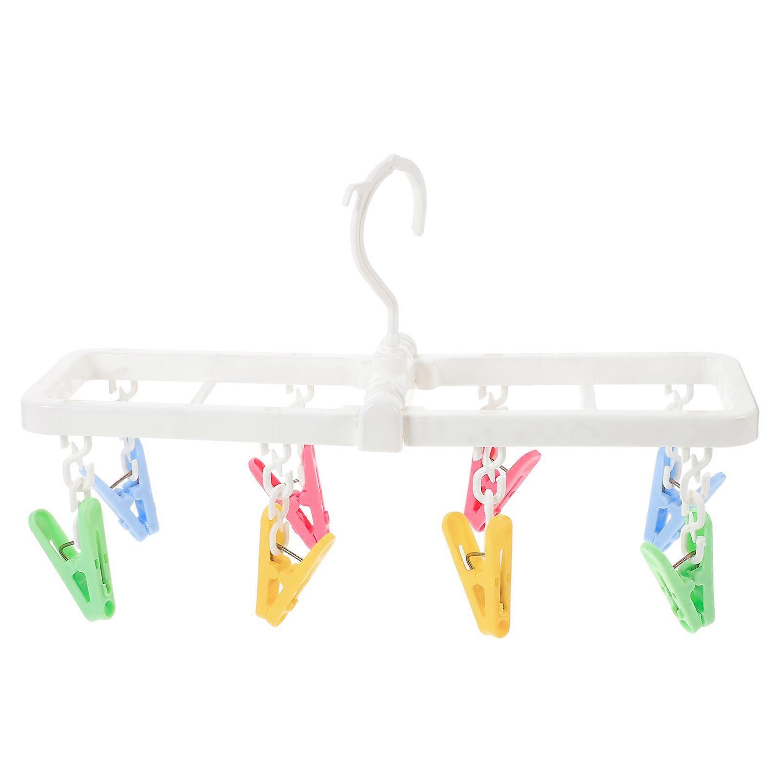 It sounds like you're describing a **socks hanger with clips**, also known as a **laundry drying rack for underwear and socks**. These types of
