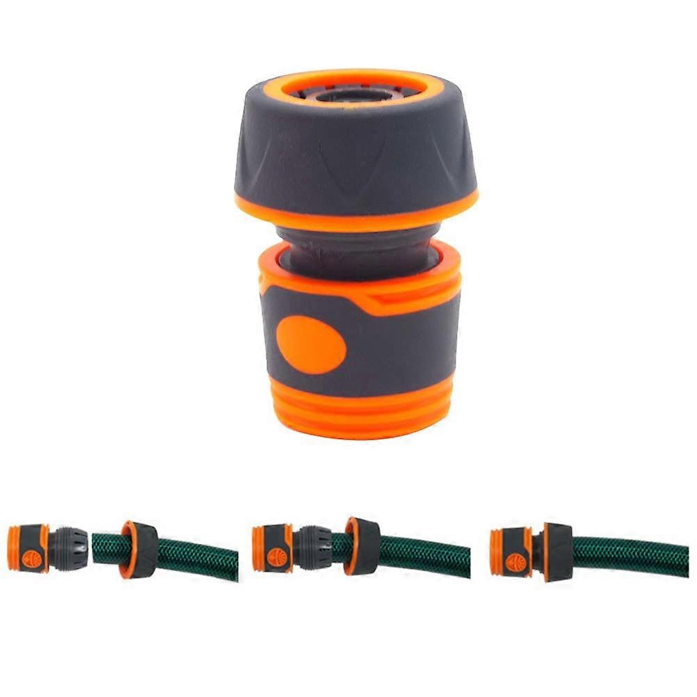 Garden Hose Quick Connector with Ergonomic Valves for Control ABS TPR Material Orange 3/4"