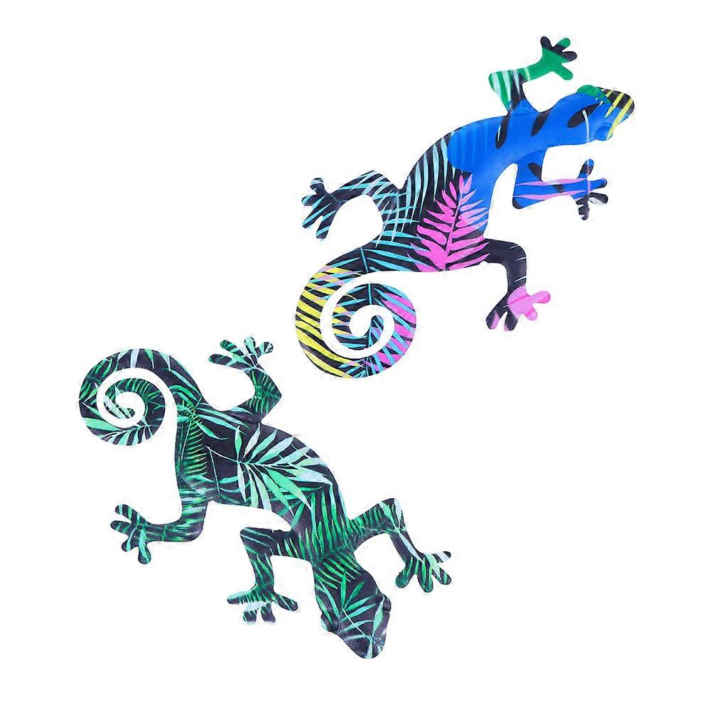 Colorful Gecko Wall Decoration Pendant For Home Decor 22X13X0.5cm Gorgeous Style 2Pcs