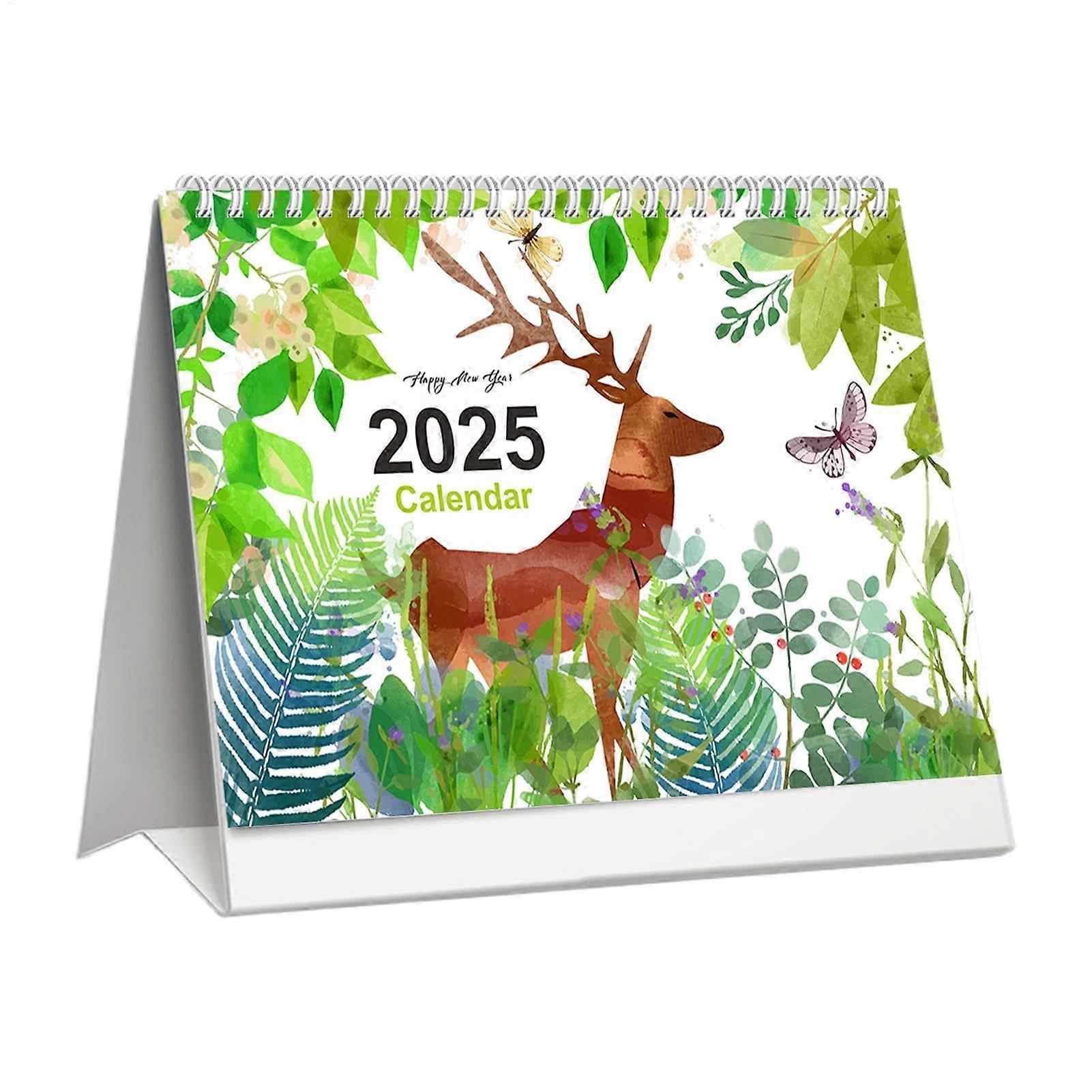2025 Desktop Calendar, Monthly Desk Planner, Deer Desk Calendar, Standing Desk Calendar, Sturdy Planner For School/Work