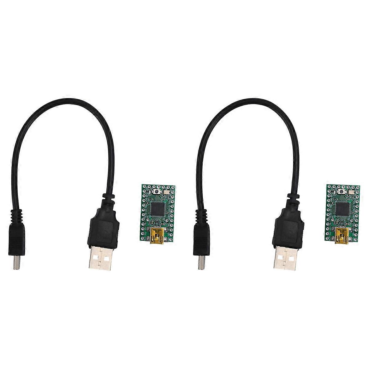 2X Teensy 2.0 USB AVR Development Board ATMEGA32U4 Expansion Board with Data Cable for