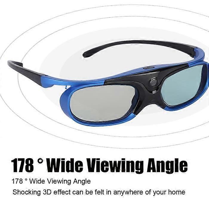 3D Glasses - DLP Link - Rechargeable - High Transparency - Compatible with Sony BenQ Epson Acer