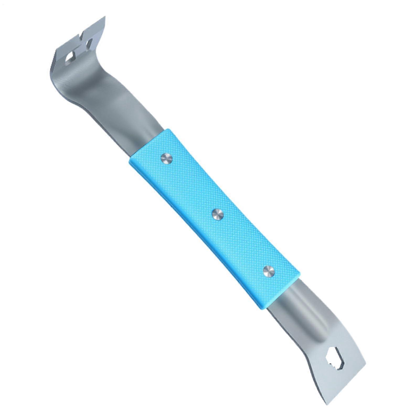 Heavyduty wrecking bar Nail puller for demolition Ergonomic nonslip nail puller pry bar tool for DIY roofers woodworking demolition blue