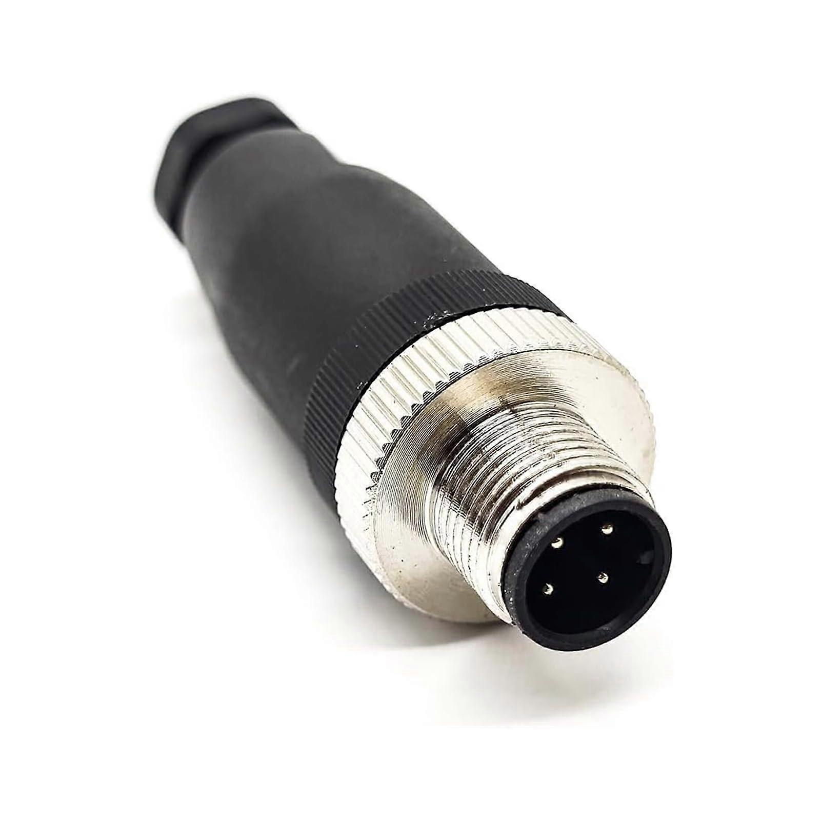M12 4Pin Male Plug, A Code Sensor Cable Plug, Thread Lock, IP67 Waterproof