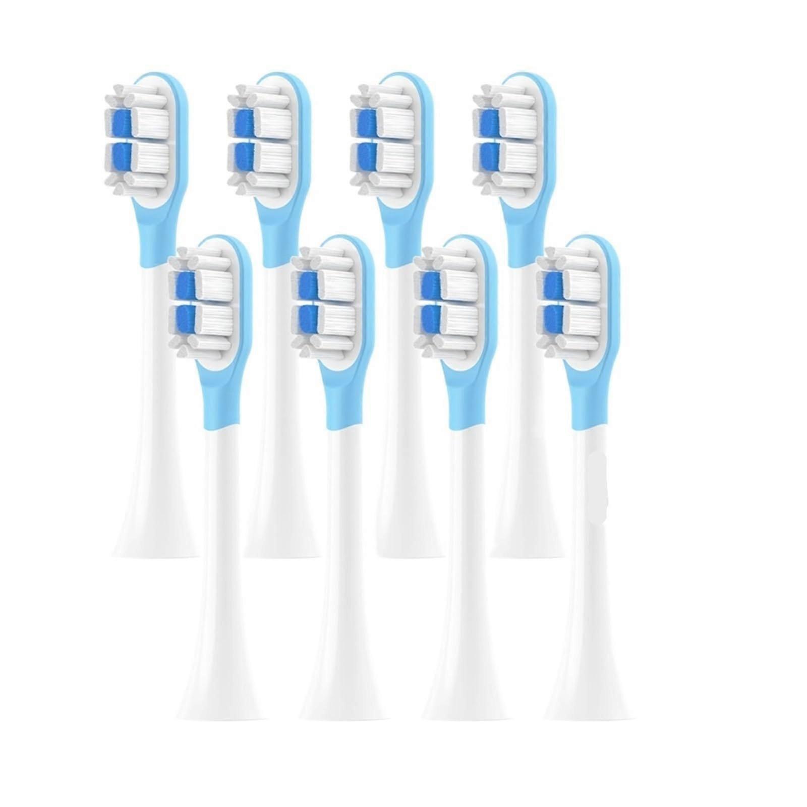 RCCCLXWO Brush Heads for MIJIA T301/T302/T501, DuPont Bristles (8pcs BJ White)