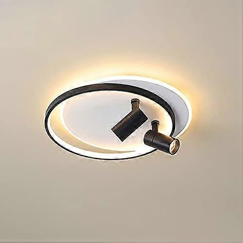 Adjustable Ceiling Spotlight Accent Light, Black LED Semi-Flush Mount Lamp