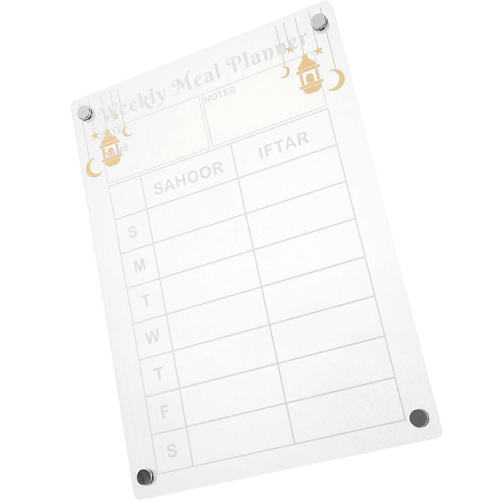 Magnetic Dry Erase Board for Refrigerator – Reusable Weekly Meal Planner, Menu Organizer & Note Board for Kitchen, Home, Office & Students
