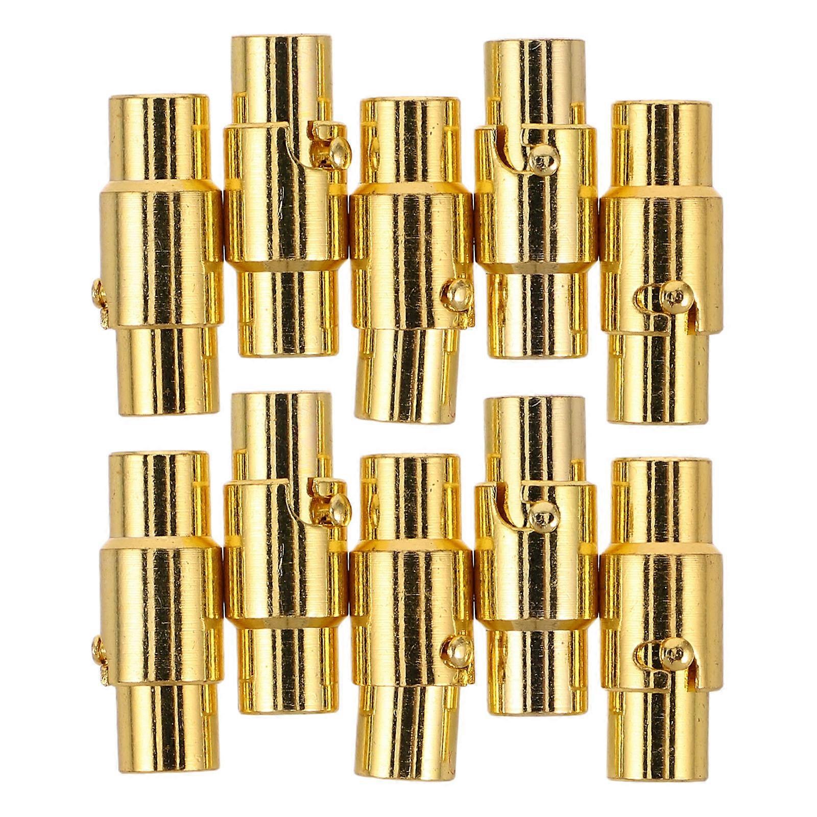 a polished and professional product description based on your input:
**10pcs Gold Bracelet Clasps – Easy to Use Connectors for DIY Jewelry