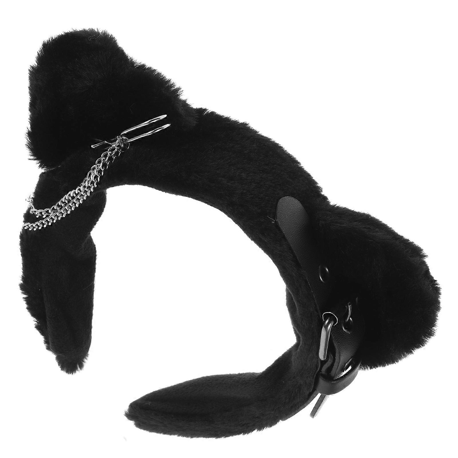 Animal Headbands Cosplay Accessories Punk Style Plush Material Theatrical Performances Cosplayers 6.3×5.9×1.8in 1Set