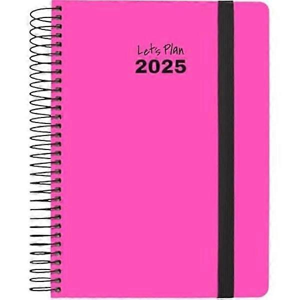 Diary - GRAFOPLÁS - Fluo Fuchsia - A5 14.8 x 21cm - Flexible - 1 week on 2 pages multicolored