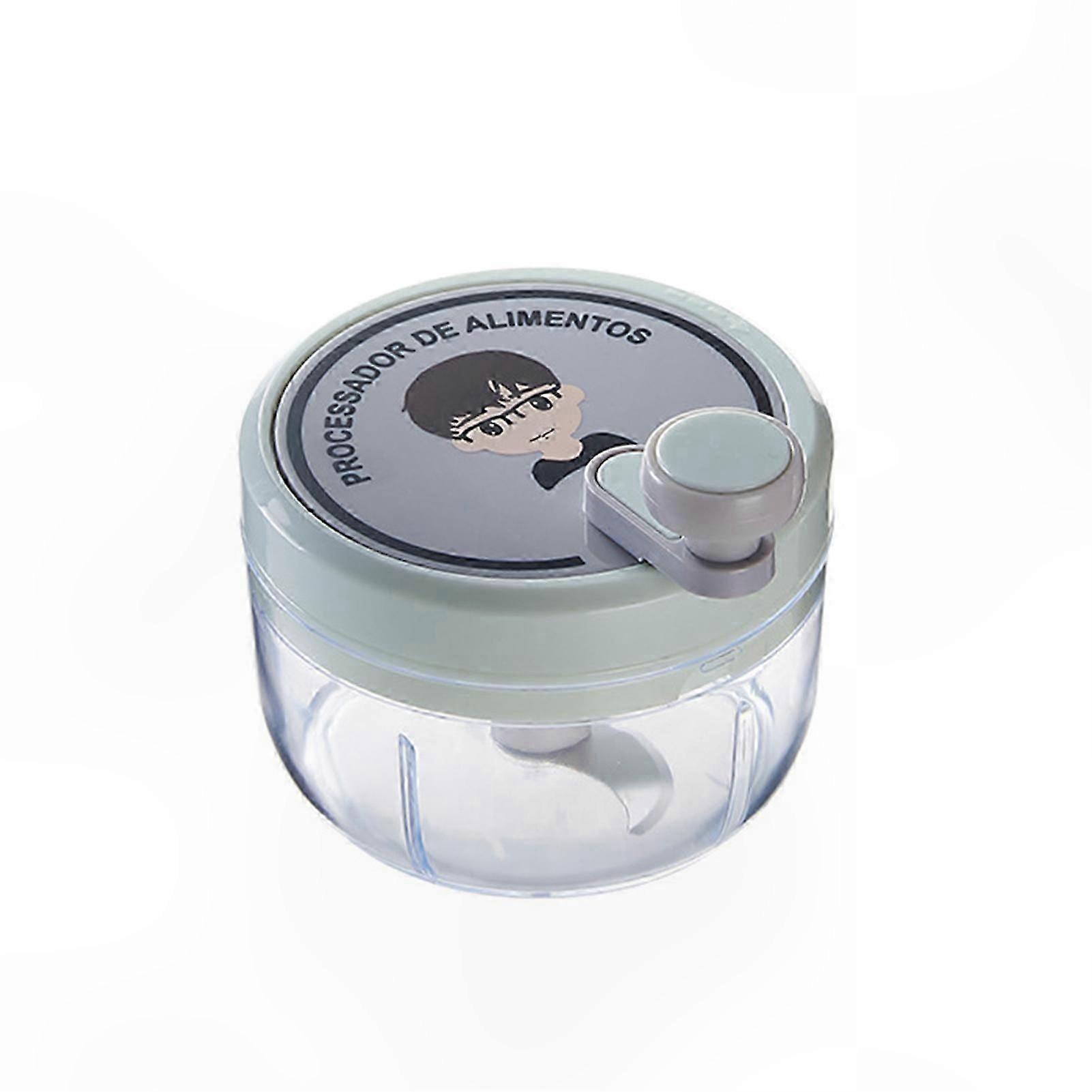 Stainless Steel Garlic Chopper with Rust-Resistant Blade for Meat, Nuts, and Veggies - 200/400ML Manual Food Processor