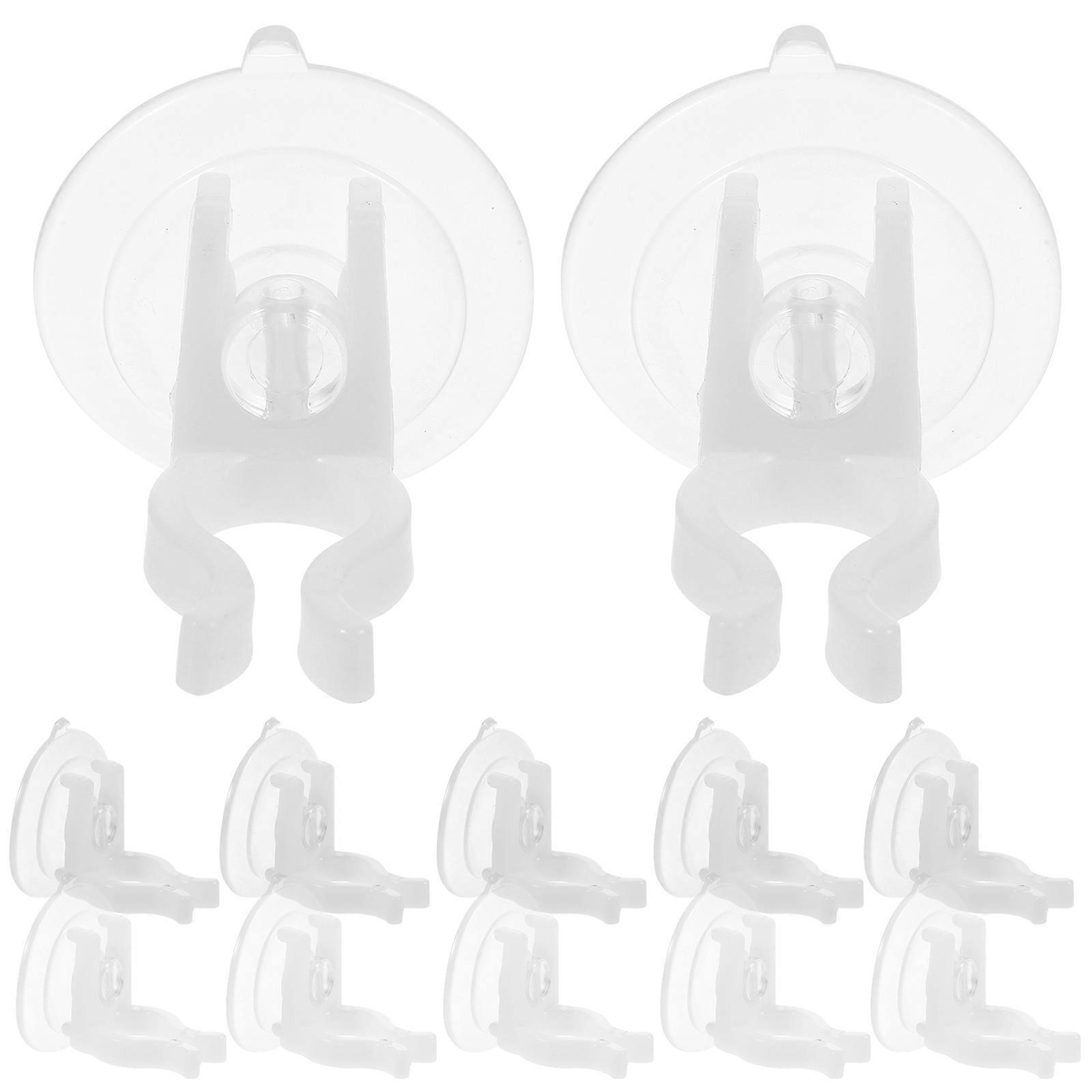 Flameless Candle Suction Cup Clamp 12Pcs Transparent PVC Secure Hold for DIY Home Decor