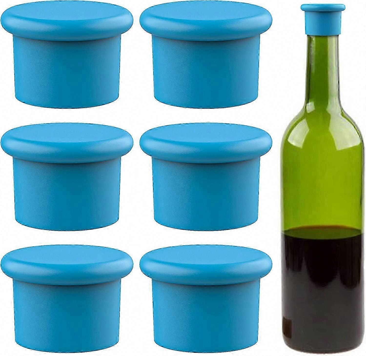 Silicone Wine Stoppers - Airtight Reusable Cork Replacement for Wine & Beer Bottles