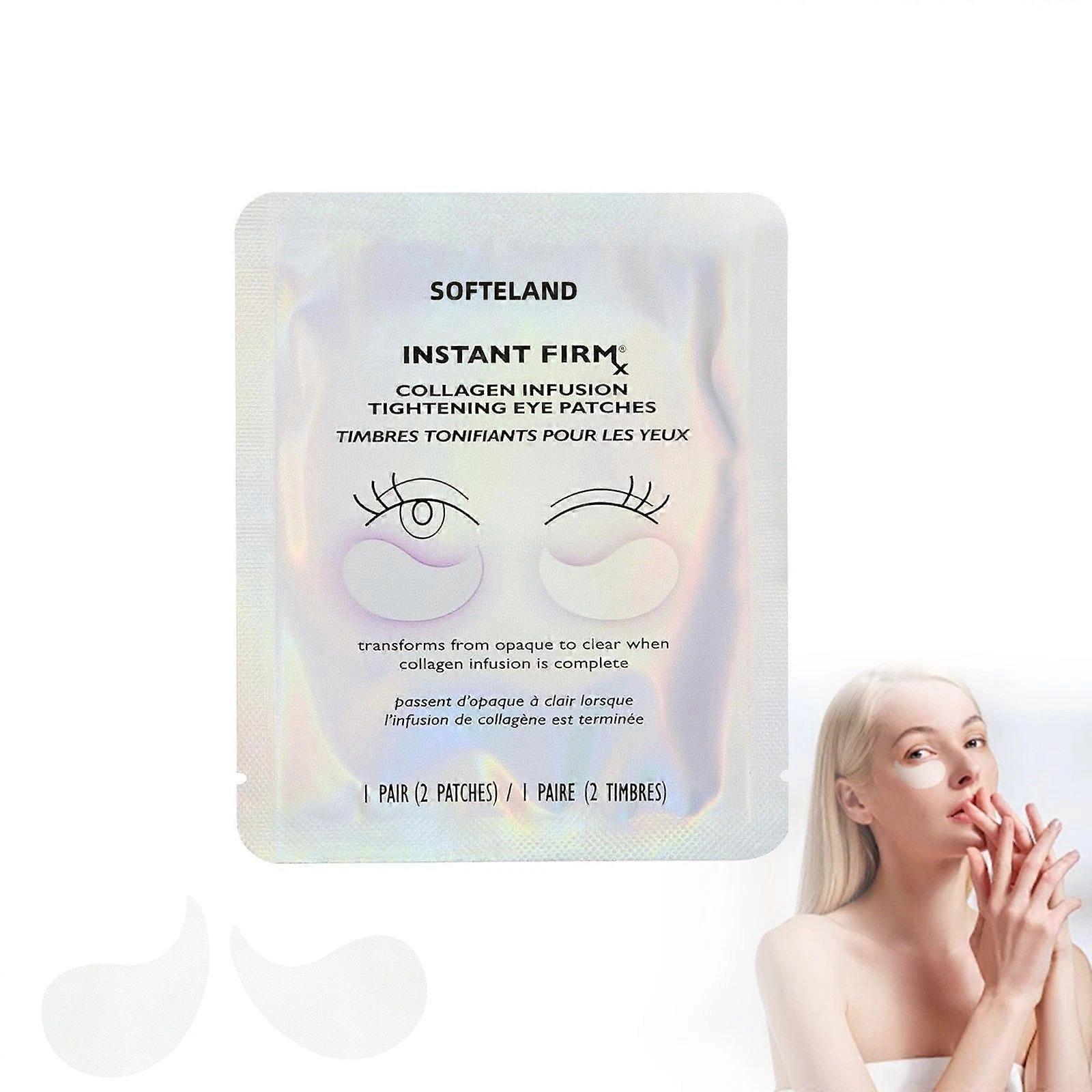 Patchs raffermissants pour les yeux Instant Firm Collagen Infusion, Patch Yeux au Collagène - Traitement Anti-Rides, Niacinmide & Caféine