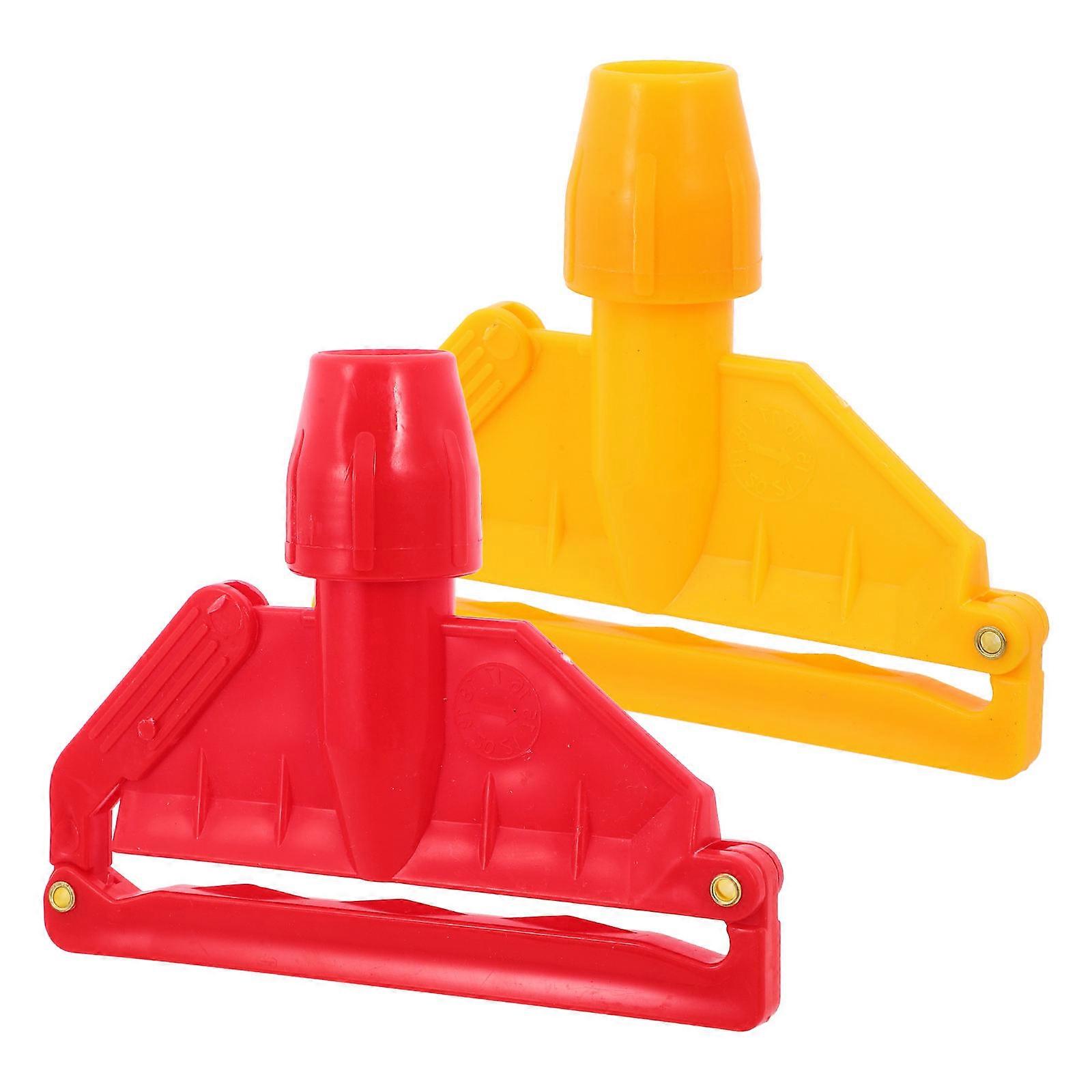 MLINS 2pcs Commercial Mop Clip Plastic Clamps for Detachable Mop Head Replacement Mop Head Holder