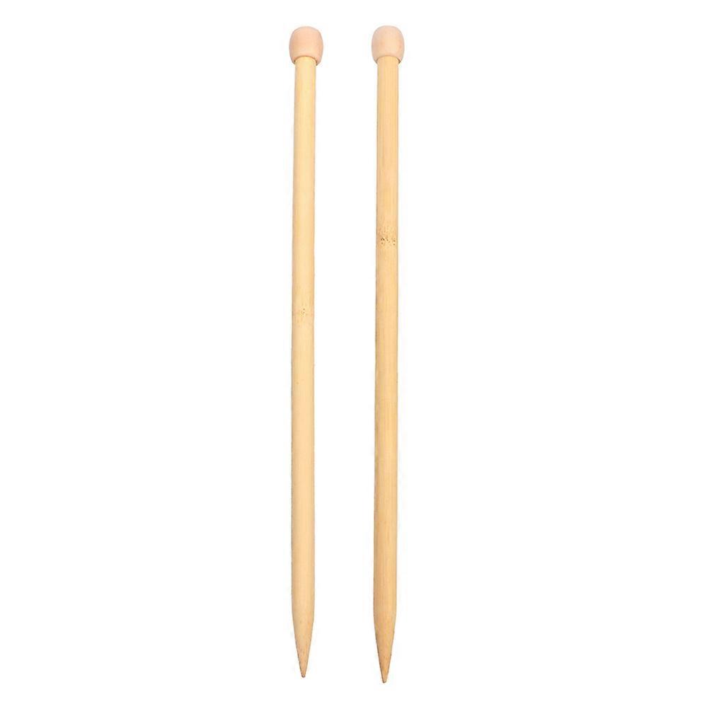 Knitting Needles Wooden Knitting Tools Round Shape 10mm Traditional Design 1 Pair For Home Use