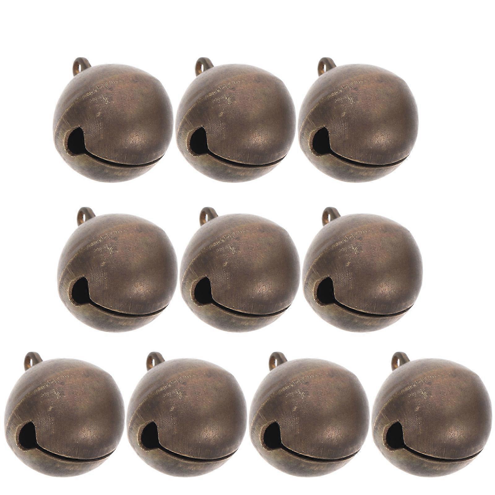 10 Pack Coffee Copper Bells for Pet Accessories with Durable Material and Clear Sound Adjustable
