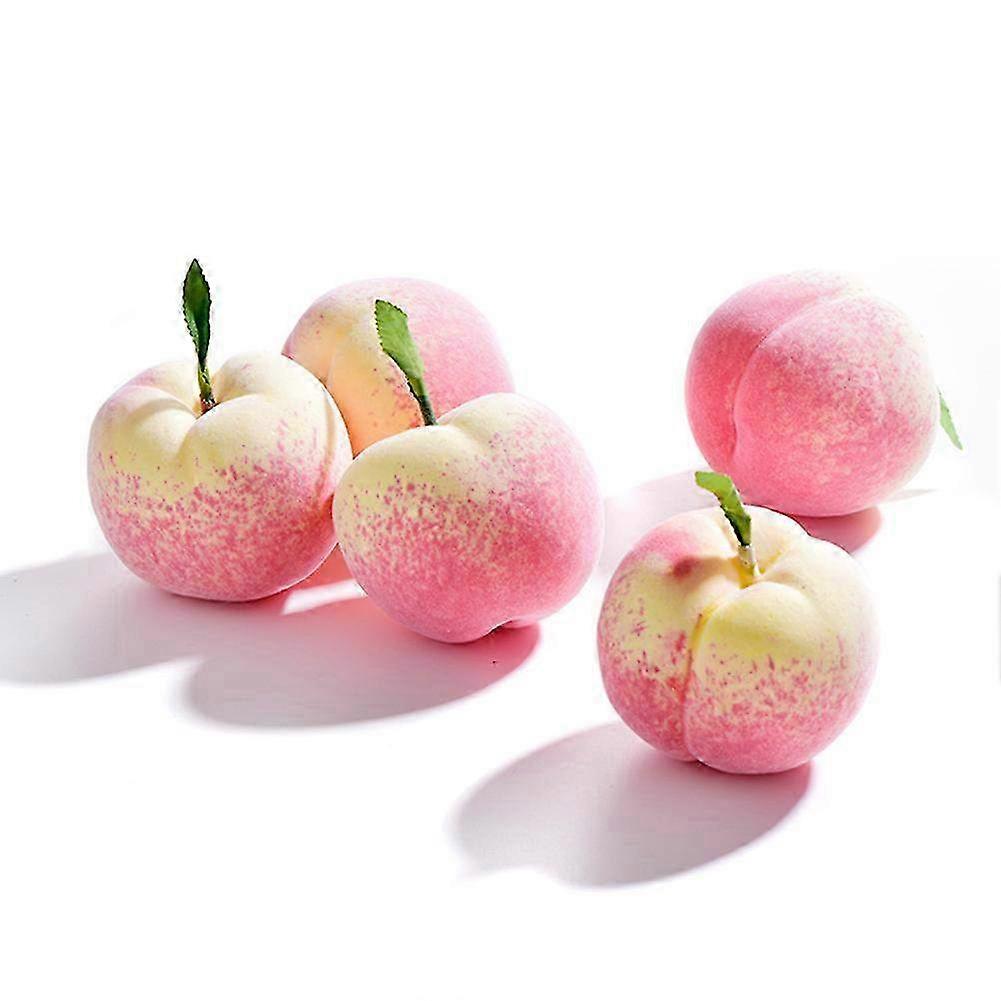 10pcs Pink Simulation Peach Fruit Model Decorations - Photography Props for Creative Shooting & Styling Ideas
