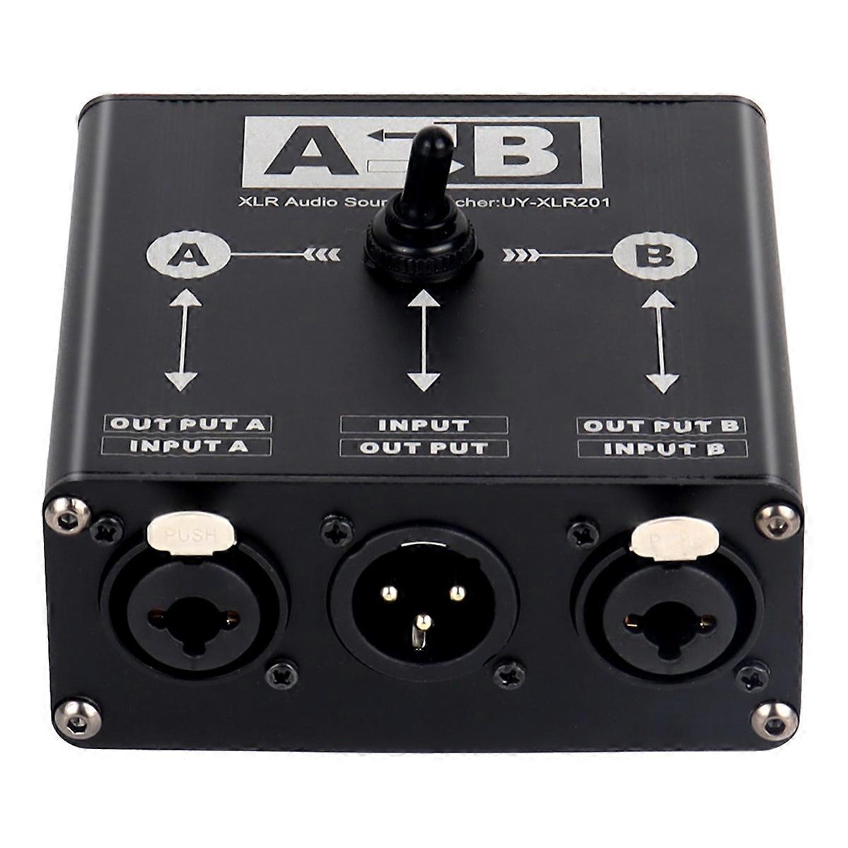 Passive 2 in 1 Out or 1 in 2 Out XLR Balanced Audio Source Switcher