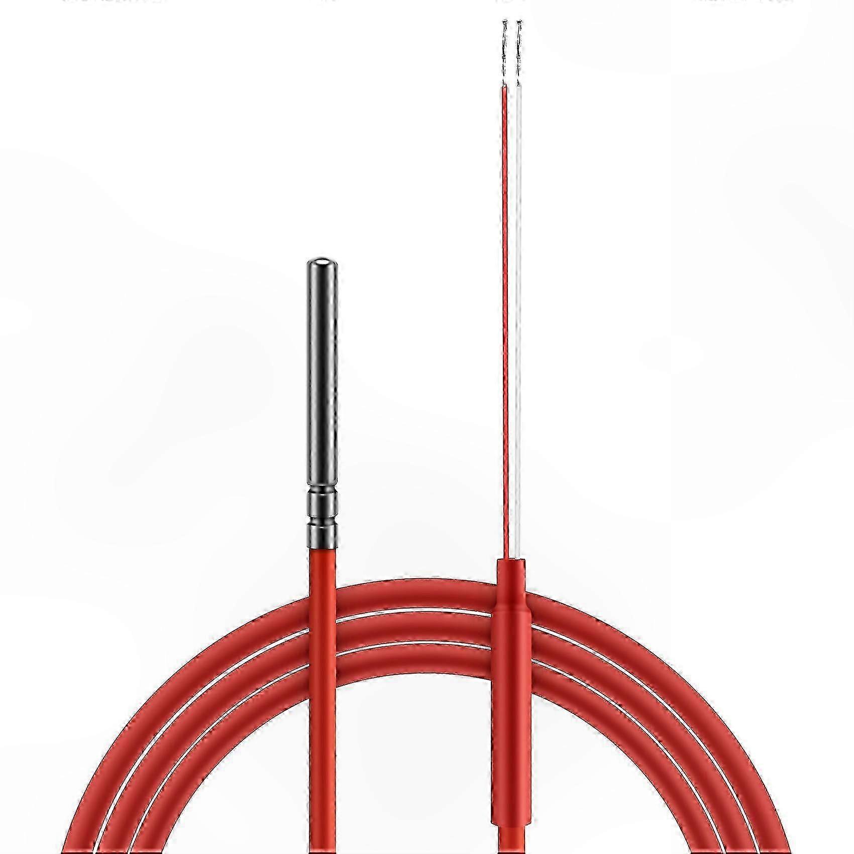 PT1000 Temperature Sensor Probe, 2-Wire Thermistor, Silicone-Coated, 1.5M Length, 45x5mm, -50 to 180°C Range