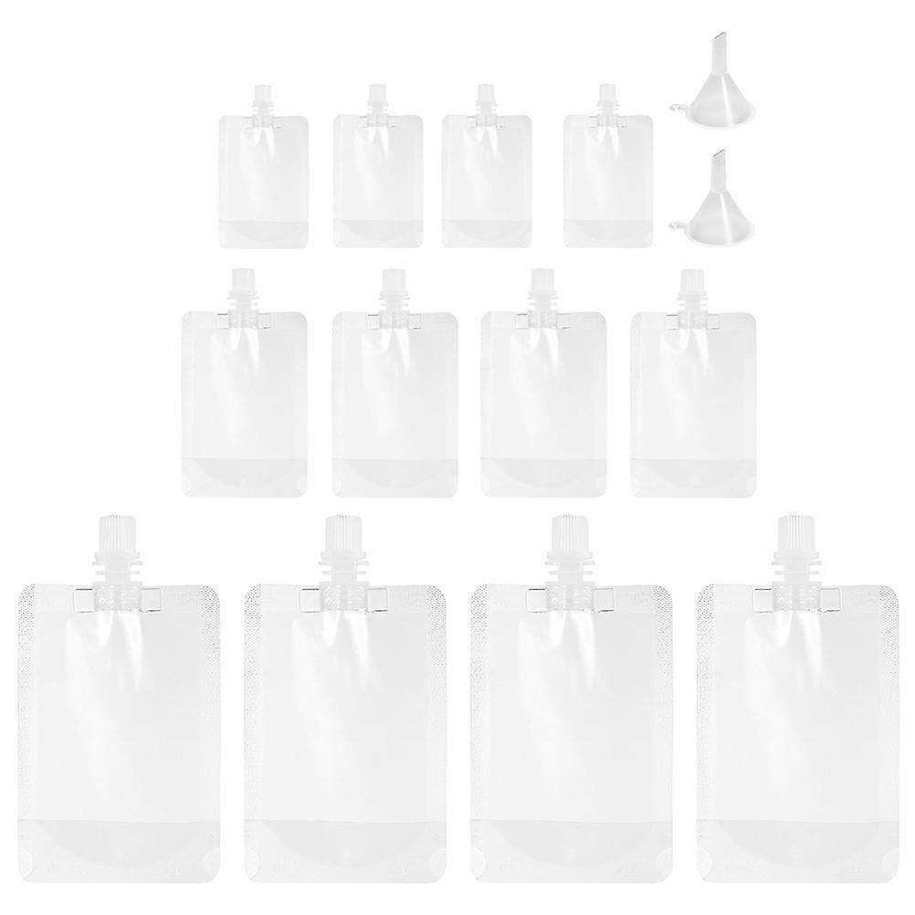 Self-Sealed Drinking Pouches With Suction Rectangular 250ml Portable Liquor Flasks 1 Set