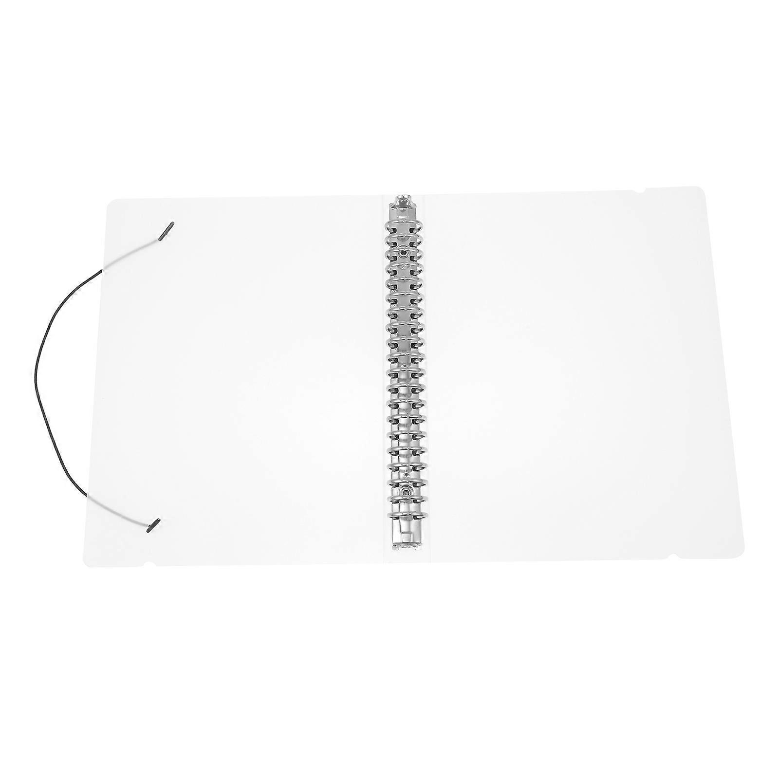 Translucent Binder Cover Refillable Notebook Shell For Students And Professionals 23.5X18cm Dustproof Protective Case 1Pcs