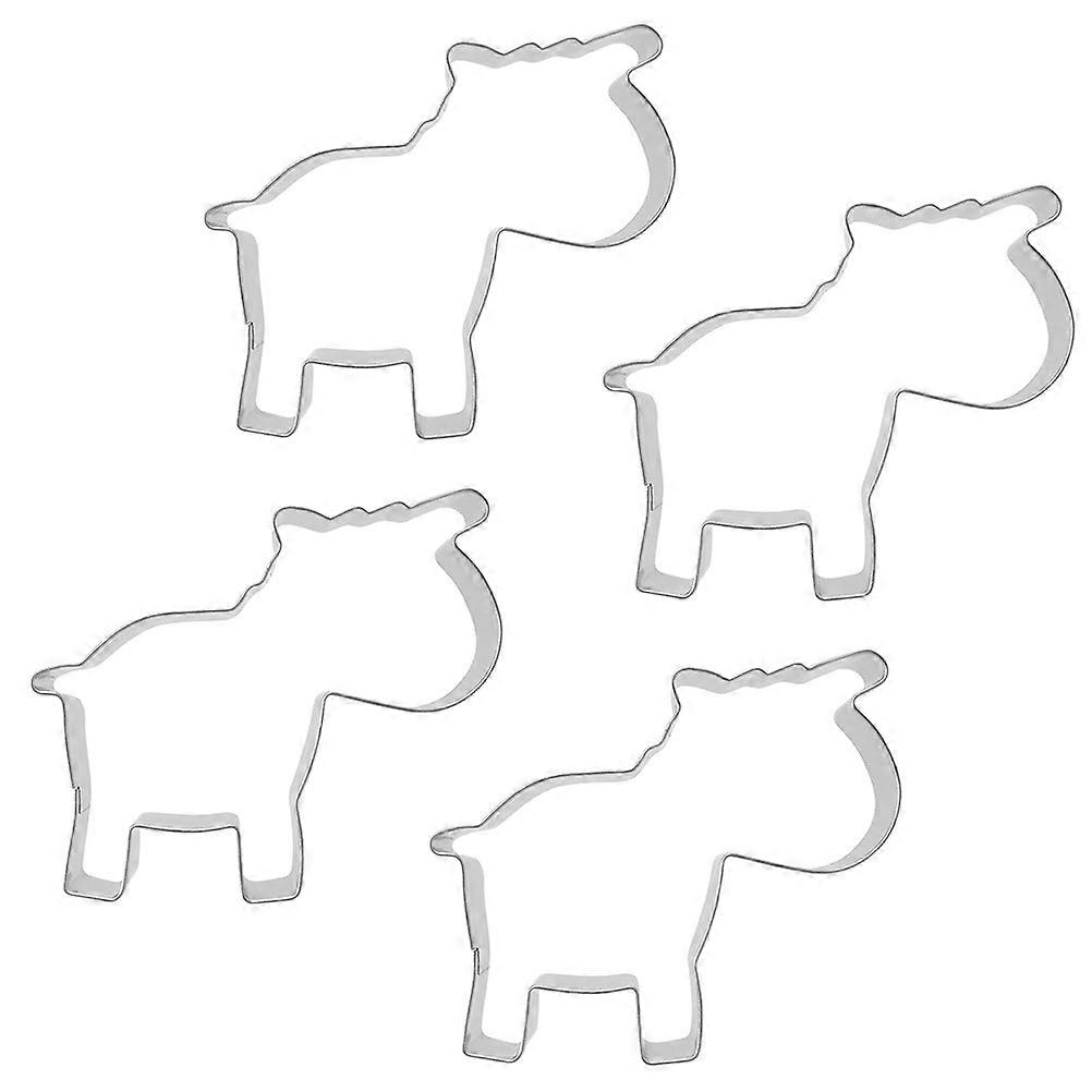 Zebra Shape Cookie Molds for Baking Use 4Pcs Stainless Steel Set