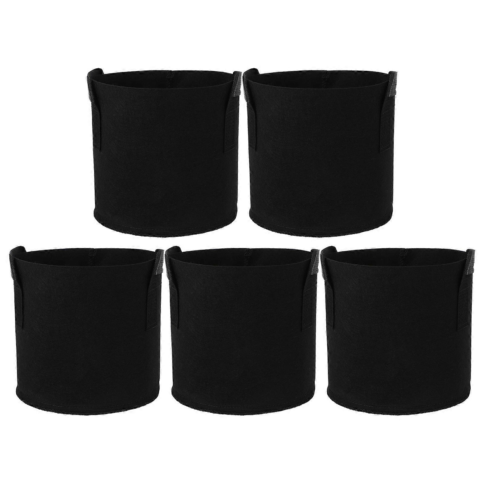 أكياس تنمو الأقمشة غير المنسوجة لعشاق البستنة الزهور 11.8X11.8X9.8 بوصة امتصاص الماء 5 قطع