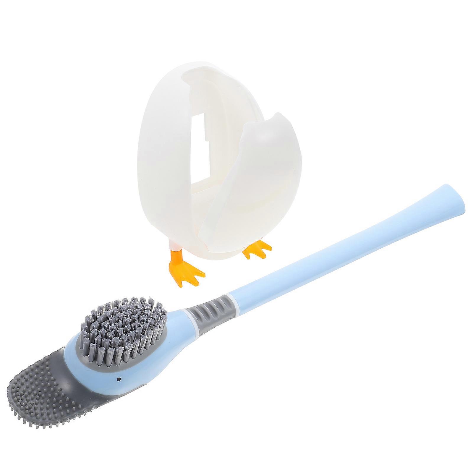 Toilet Clean Tool 1 Set of Household Scrubber Suitable for Bathroom Cleaning 42X10X4Cm Deep Cleaning Blue