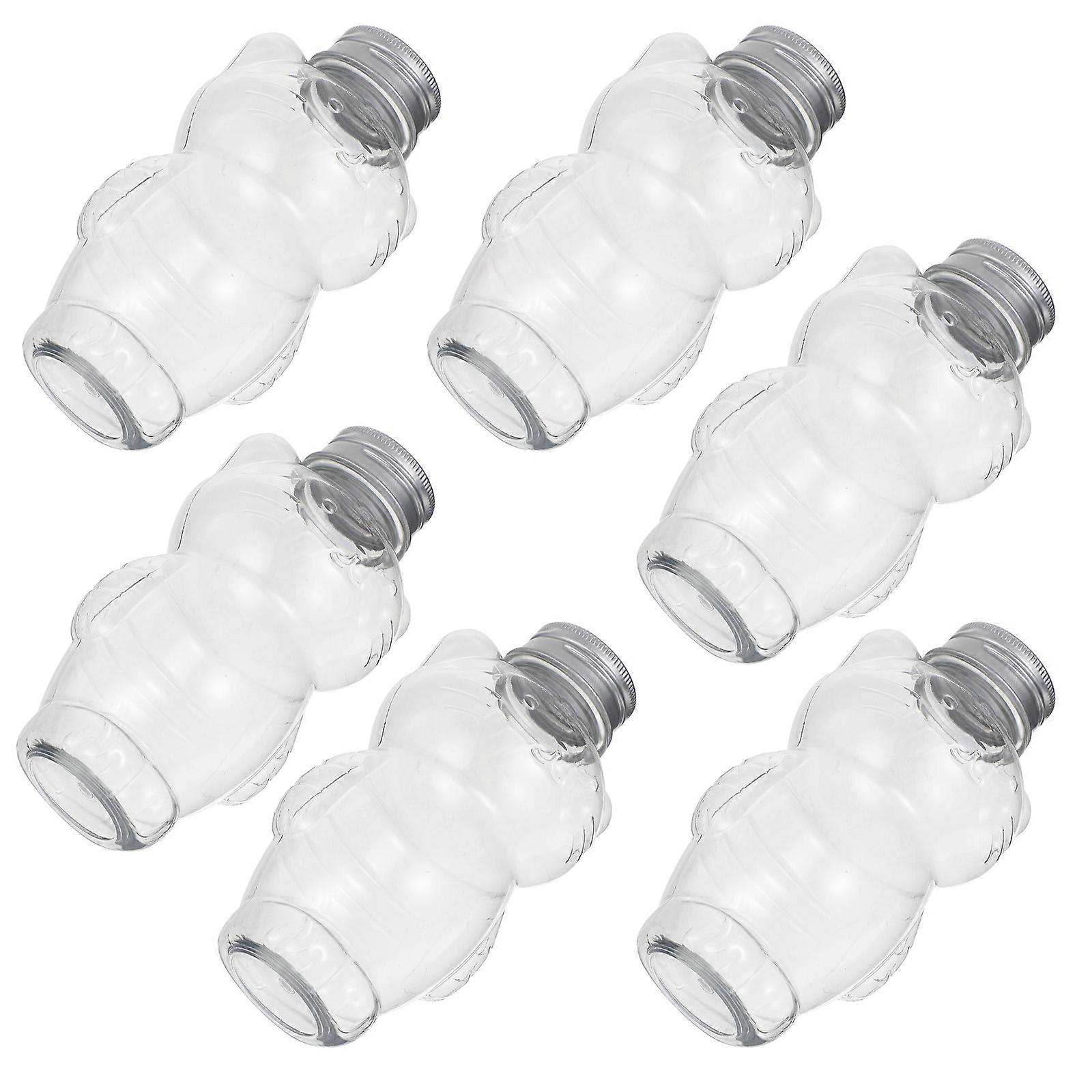 Clear Beverage Bottle 6Pack Multipurpose Drink Containers Ideal For Restaurants Cafés And Drink Shops 350ml Size Functional Utility