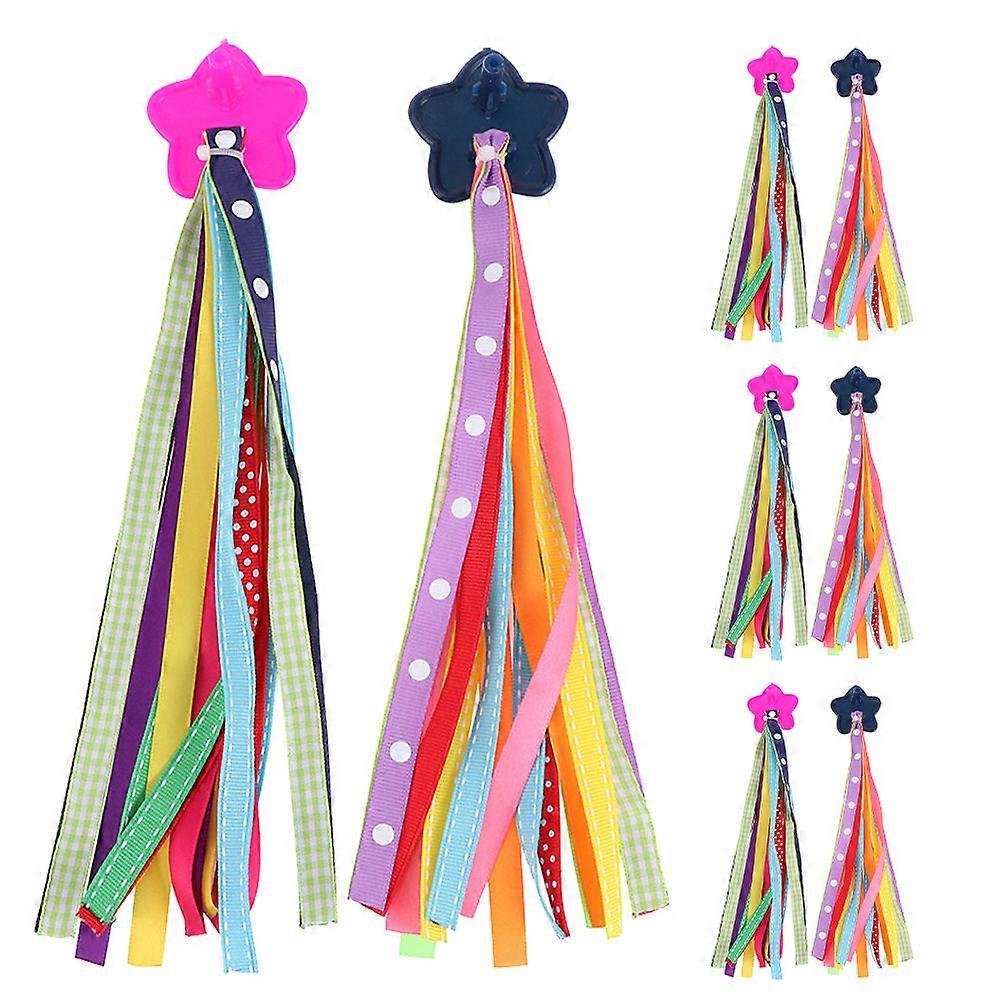4 Pair Colorful Bike Handlebar Streamers with Tassels – Durable & Eye Catching Ride Decor for Bicycles and Scooters