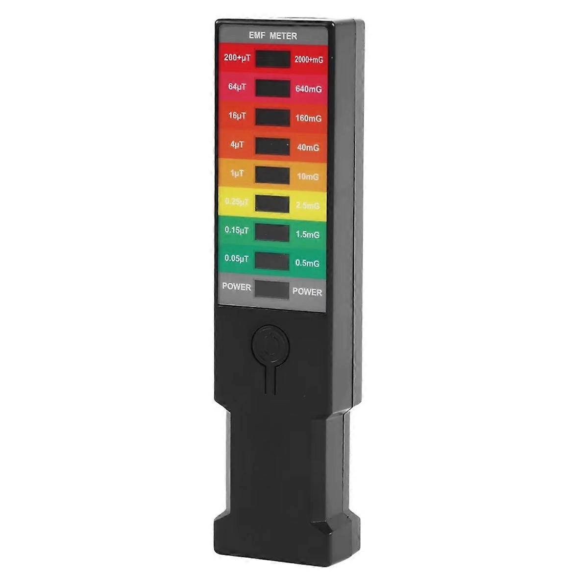 New Radiation Dosimeter 8 LED Radiation Detector High Precision Portable EMF Magnetic Field Monitor Handheld