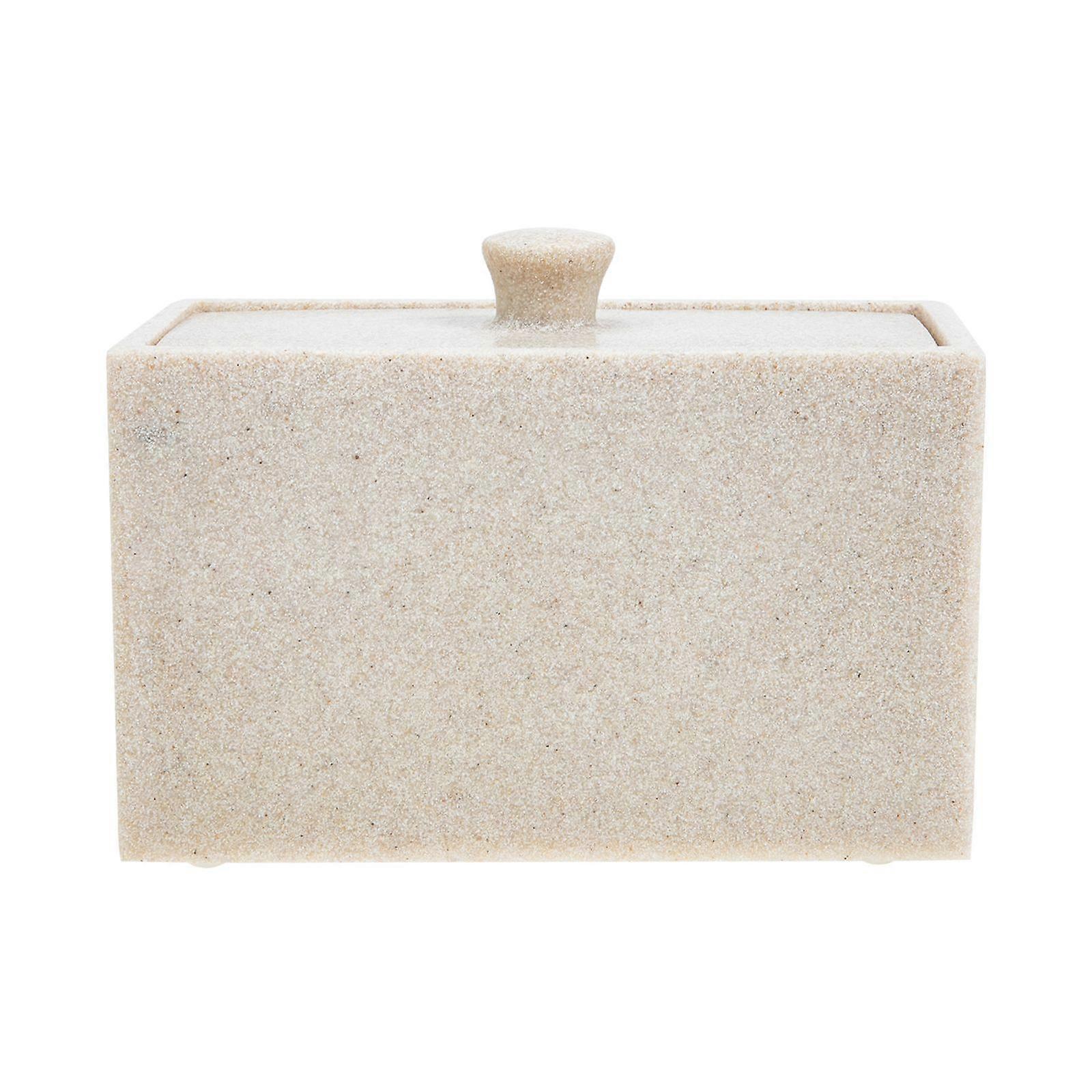 Desktop Cotton Swabs Storage Case 2-compartments Cotton Swabs Cotton Pad Box