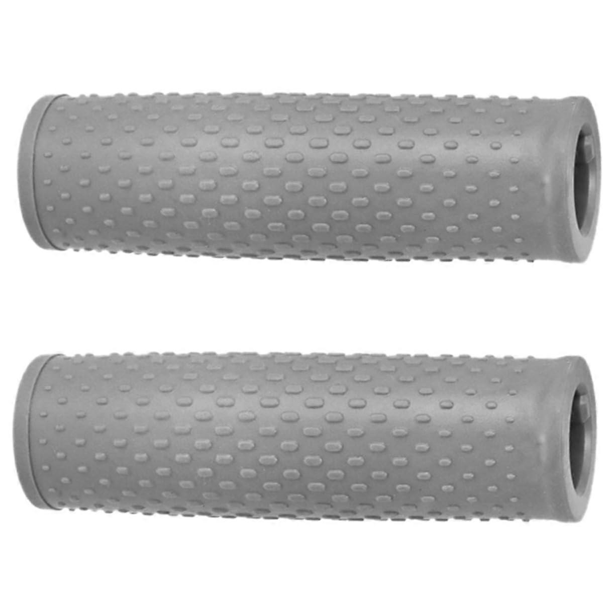 Nonslip handle grips for electric scooters, shockabsorbing hand grips, and installation for safe riding and comfortable gray.