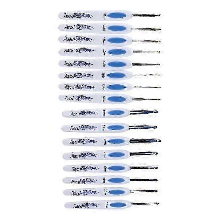 Ergonomic Knitting Tool Set for Crochet, Includes Comfortable Handle Hooks and Blue Haberdashery Needles